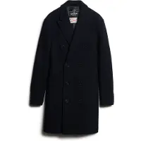 Superdry for man. M5011885A Town Merchant Store navy coat (S), Casual, Wool, Long sleeve