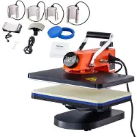 Vevor varmepressemaskin - 8-i-1 varmepresse-sublimeringsmaskin for DIY-t-skjorter/hatter/krus/varmeoverføringsprosjekter, 12x15 multifunksjonell svingbar varmepresse med 360° rotasjon, testet i henhol