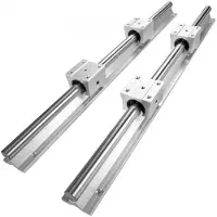 Vevor lineærskinne 2 stk. 500 mm SBR16 lineær glideskinne 4 stk. SBR16UU lagerblokk CNC-sett lineærskinner og lagresett CNC-skinner lineærskinnesett for CNC-maskiner automatiserte maskiner og utstyr