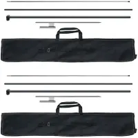 Vevor fjærflaggstangsett, 2-pakning Swooper-flaggstang 12,7 fot, skiltflaggstenger for forretningsreklameflagg utendørs, med bakkestag og bæreveske (flagg ikke inkludert)