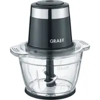 Graef CH502EU, Svart, Ost, Frukt, Kjøtt, Grønnsaker, Rustfritt stål, Glass, 1 l, 500 W