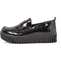 Art for woman. 115301401003_001 Leather loafers 1530 black (37), 3 to 5 cm, None, Casual