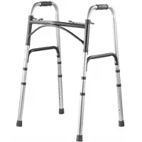 Vevor sammenleggbar rullator, sammenleggbare rullatorer med 2 knapper, justerbar høyde i 8 nivåer og slitesterke håndtak, lett aluminiums mobilitetshjelpemiddel for eldre, funksjonshemmede, opptil 145