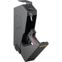 Vevor Pistolsafe Fingeravtrykksboks Pistolvåpensafe Våpenoppbevaringsetui Pistolholder Rask tilgang Sikkerhetslås Nøkkelhvelv
