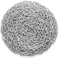 Vevor Proof Coil Chain, 5/16" x 92', 1667 lbs sikker arbeidsbelastning, sinkbelagt, testet spiralkjede med to hurtiglenker, galvanisert karbonstålkjede for tauing, opphenging, camping, tauing av kjæle