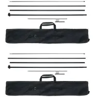 Vevor fjærflaggstangsett, 2-pakning Swooper-flaggstang 16,3 fot, skiltflaggstenger for forretningsreklameflagg utendørs, med bakkestag og bæreveske (flagg ikke inkludert)