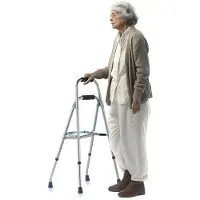 Vevor sammenleggbar hemi-gåstol, sammenleggbar gåstol med én arm for eldre med justerbar høyde i 6 nivåer, lett aluminium | Mobilitetshjelpemiddel for eldre med én hånd, opptil 147 kg