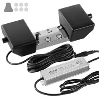 Vevor ultralyd tåkemaker 6 hoder, 4500 ml/t ultralyd tåkemaker, tåkemaker med 165 W IP67 vanntett strømforsyning, bøye, reserveskiver, for dam, hage, steinbed, drivhus, Halloween-dekorasjon