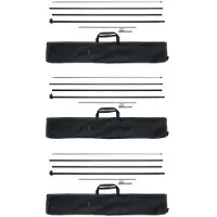 Vevor fjærflaggstangsett, 3-pakning Swooper-flaggstang 16,3 fot, skiltflaggstenger for bedriftsreklameflagg utendørs, med bakkestag og bæreveske (flagg ikke inkludert)