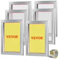 Vevor Screen Printing Kit Silke Screen Printing ramme 10x14in 110 Count Mesh 6stk