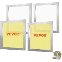 Vevor Screen Printing Kit Silke Screen Printing ramme 20x20in 110 Count Mesh 4stk