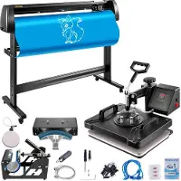 Vevor 5-i-1 digital 15"x12" varmepresse og 53" vinylkutter med Signmaster-programvare