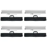 Vevor fjærflaggstangsett, 4-pakning Swooper-flaggstang 16,3 fot, skiltflaggstenger for forretningsreklameflagg utendørs, med bakkestag og bæreveske (flagg ikke inkludert)