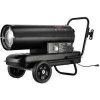 Vevor Parafin/Diesel Tvungen Luftvarmer, 70000 Btu Torpedo Romvarmer, Bærbar med Termostatkontroll, 19L Tank Effektiv Innendørs/Utendørs Parafinvarmer For Hjem, Arbeidsplass, Industri, Verksteder, Sva