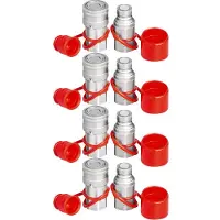 Vevor hydraulisk hurtigkobling 1/2" hus med 1/2" NPT-gjenger hydraulisk kobling 4 par hydraulisk kobling hurtigkobling 45,5 l/min hydraulisk hurtigkobling (ISO 16028)