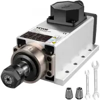Vevor luftkjølt spindelmotor 2,2 kW CNC-spindelmotor 220 V firkantet luftkjølt spindelmotor ER20 spennhylse 24000 o/min CNC-spindel 6 A spindelmotor 400 Hz for CNC-ruter, graveringsfresemaskin