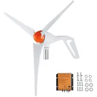 Vevor 500W vindturbingenerator, 24V vindturbinsett, 3-blads vindkraftgenerator med MPPT-kontroller, justerbar vindretning og 2,5 m/s startvindhastighet, egnet for hjem, gård, bobiler, båter