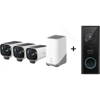 Eufy Cam S3 Pro, 3-kamerasett, sikkerhetskamera