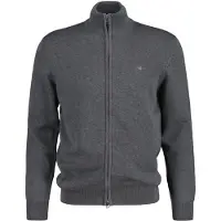 Gant for man. 8030164 Casual cotton cardigan with grey zip fastening (S), Long sleeve