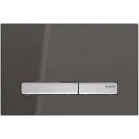 Geberit Sigma 50 betjeningsplade i røgfarvet glas/krom