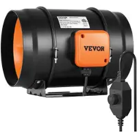 Vevor Inline-kanalvifte, 203,2 mm 506,2 CFM med variabel hastighetskontroller, stillegående AC-motorventilasjonsavtrekksvifte for kjøleforsterker, dyrketelt, hydroponikk