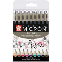 Sakura Pigma Micron 05 Lommebok 9 farger