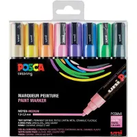 Posca Tusjer - PC-5M - 8 stk. - Pastellfarger - - OneSize - Tusj