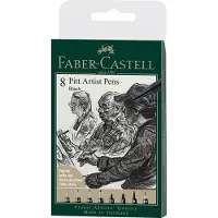 Faber-Castell 8 Pitt Artist Pens Black
