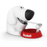 3M Scotch Magic 810-DOG - Dispenser med kontortape - håndholdt - 19 mm x 8.89 m - hvit dispenser, matt gjennomsiktig tape