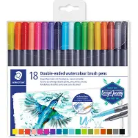 Staedtler Double-ended watercol. brush 18pcs