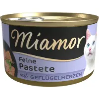 Miamor paté 12 x 85 g - Fjærkrehjerter
