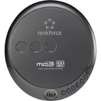 Renkforce RF-CDP-200 Bærbar CD-afspiller CD, MP3 Sort