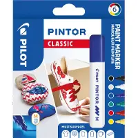 Pilot Pintor DIY-tusjer 6 stk. Ass Regular Mix - Medium