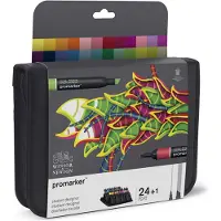 Winsor & Newton 884955043295, 24 stykker, Blå, Burgunder, Grønn, Khaki, Limefarget, Oransje, Rosa, Rød, Turkis, Assortert, Sort, Berry Red, Burgund...