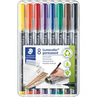 Staedtler OHP-pen Lumocolor 313WP-8 permanent 0,4 mm med 8 stk. ass. farver