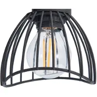 LINDBY taklampe Piena, svart, 1 lyskilde, metall, Ø 9,3 cm