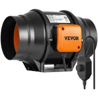 Vevor Inline-kanalvifte, 152,4 mm 323,7 CFM med variabel hastighetskontroller, stillegående AC-motorventilasjonsavtrekksvifte for kjøleforsterker, dyrketelt, hydroponikk