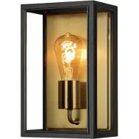 Konstsmide Utendørs vegglampe Carpi, svart, bredde 18 cm