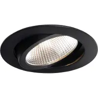 QAZQA Innfelt spotlight svart 9,5 cm inkl. LED 1015 lm dimbar IP23 - Gaius
