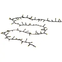 Konstsmide 3870-830 Lyskæde Udvendigt EEK: E (A - G) via strømdrift Antal pærer 1000 LED (RGB) Bernstein Oplyst Længde: 21.98 m frostet