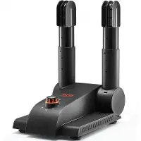 Vevor 180° sammenleggbar skotørker med 2 rør, bærbar skotørker med timer, skovarmere/tørketrommel med varmevifte og PP (V0 flammehemmende) for snøstøvler, skinnsko, lerretssko, sokker, svart og oransj