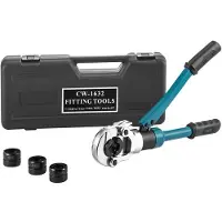 Vevor hydraulisk rørkrymper, TH Ø16-32mm rørkrymper, rørkrympeverktøy TH kjever 16-20-25-32mm 12T hydraulisk krympeverktøy for sammensatte rør