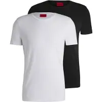 HUGO for man. 50325440 Pack 2 T-shirts Round white, black (S), Casual, Cotton, Short sleeve, Sustainable