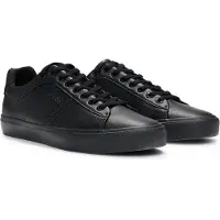 BOSS for man. 50522833 Aiden black sneakers (39), Flat, Laces, Casual