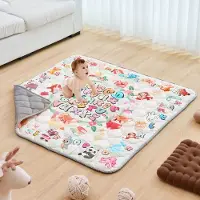 Vevor Baby Lekematte, 50"x50" Baby Krypematte, Sklisikker Ett-delt Tykk Myk Baby Lekematte, Sammenleggbar Rullbar Gulvmatte, Vanntette Aktivitetslekematter for Babyer, Småbarn, Spedbarn, Maskinvaskbar