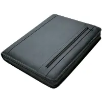 Alassio Jüscha 30072, Lær, Svart, A4, Visittkort, Glidelåslomme, Glidelås, 2,5 cm