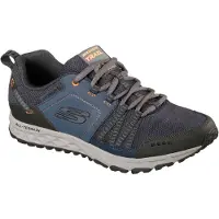 SKECHERS for man. 51591 Escape Plan sneakers brown, blue (40), Leather, Flat, Laces, Casual, Sport, Outdoor, Multisport, Navy