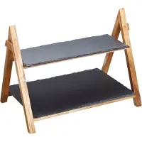 Artesà Slate Og Tre 2 Nivå Serveringsstativ