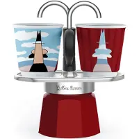 Bialetti Mini Express Magritte Italiensk Kaffetrakter 2 Kopper