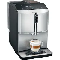 Siemens EQ.300 TF303E01 - Automatisk kaffemaskin med melkeskummer - 15 bar - lys sølv